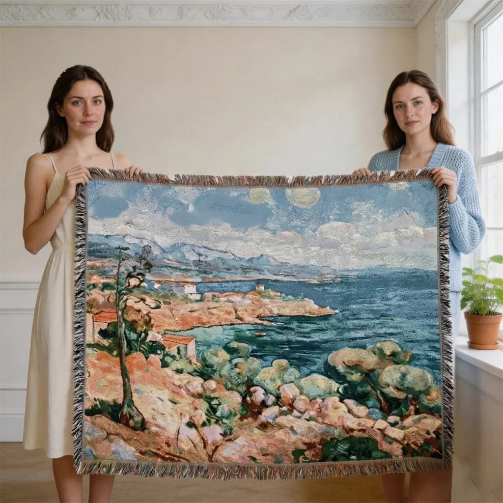 Coperta in arazzo stile Van Gogh misto cotone per divano