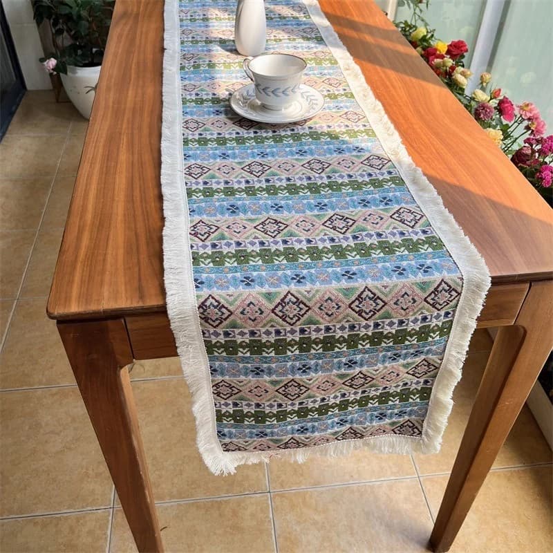 Runner da Tavolo Bohémien in Misto Cotone