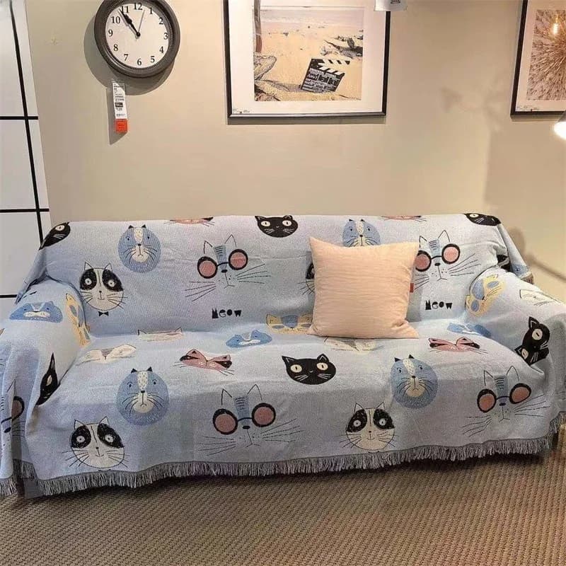 Plaid Decorativo Gatto Cartoon per Divano