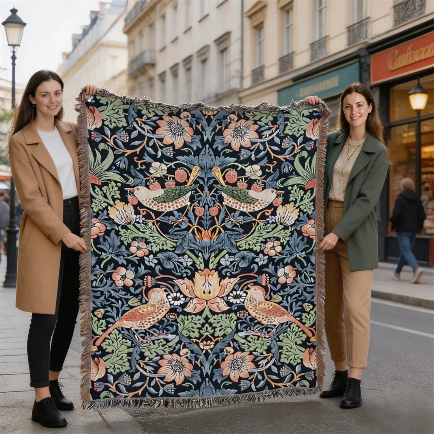 Plaid in Poliestere e Cotone per Divano, Arazzo 130x160cm