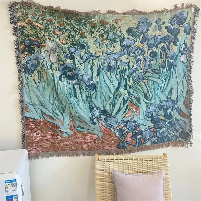 Arazzo Coperta Van Gogh in Misto Cotone Decorazione da Parete