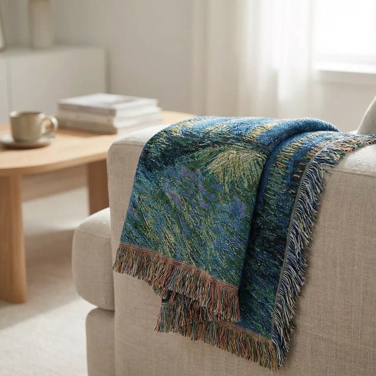 Coperta in Arazzo Stile Van Gogh per Divano