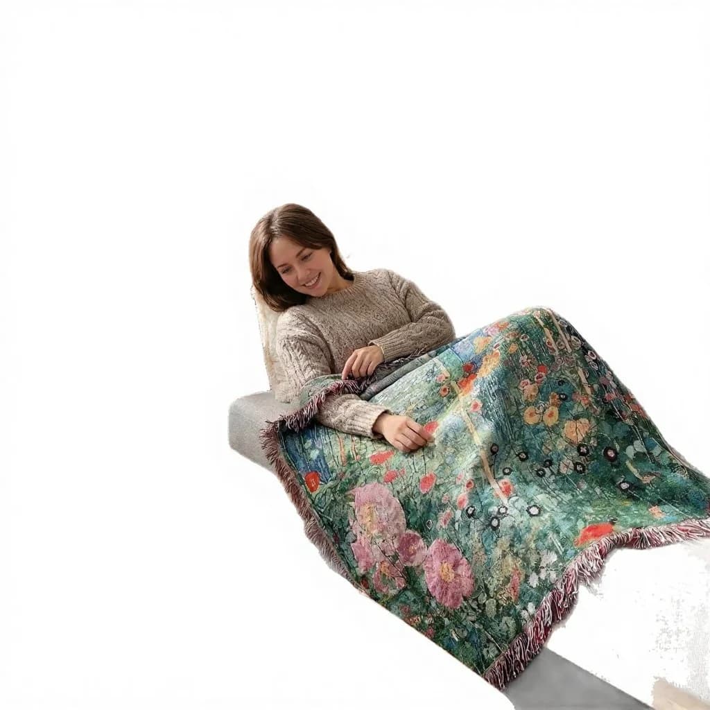 Coperta Arazzo Klimt Giardino Segreto per Divano e Decorazione Parete