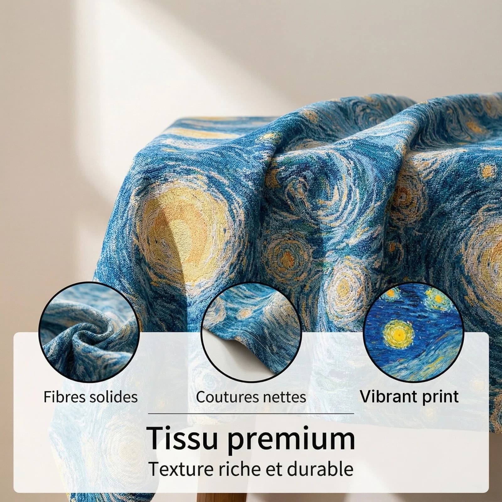 Runner e Tovaglia Decorativa Jacquard Notte Stellata
