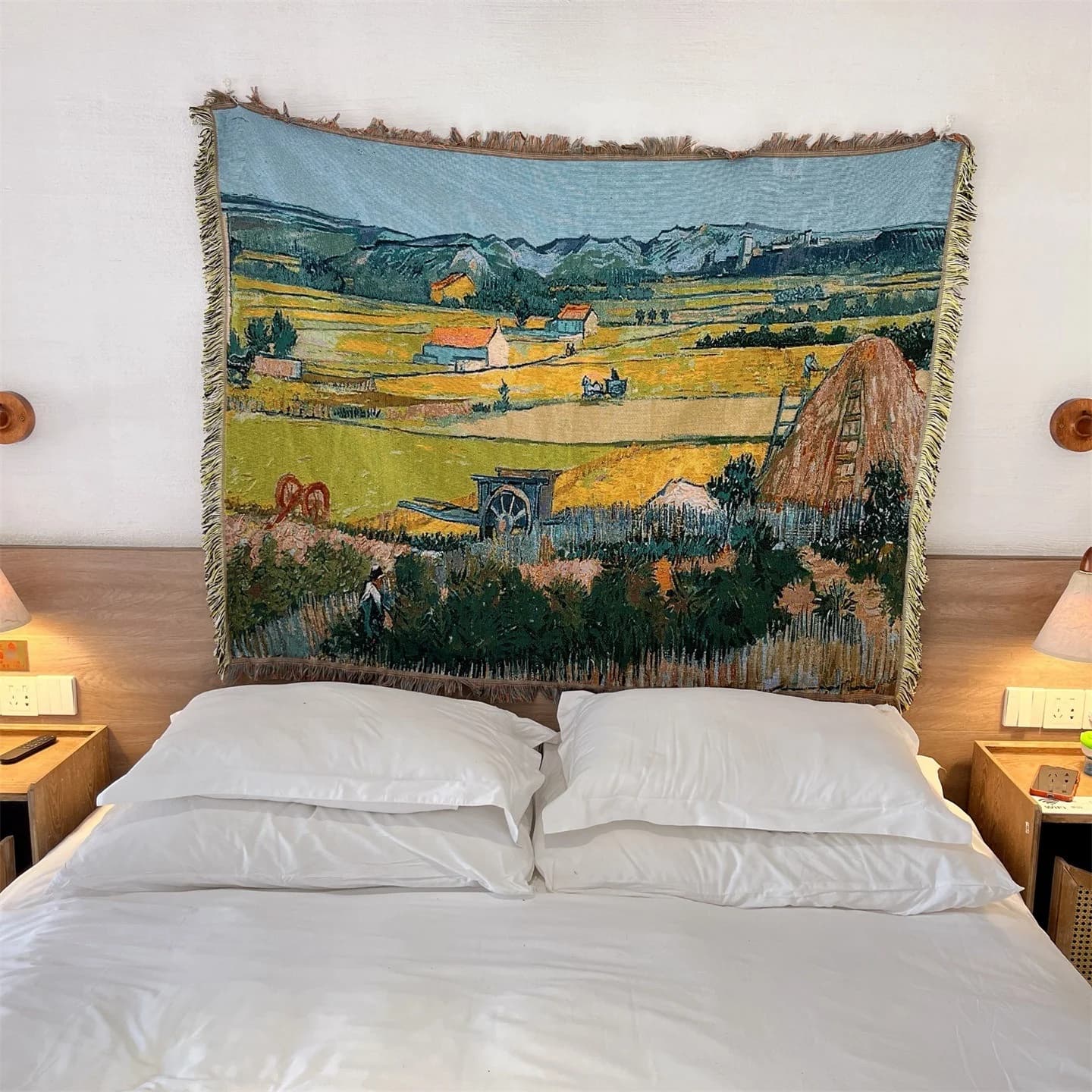 Coperta Intrecciata Stile Van Gogh per Divano, Letto e Decorazione Parete 130x160cm