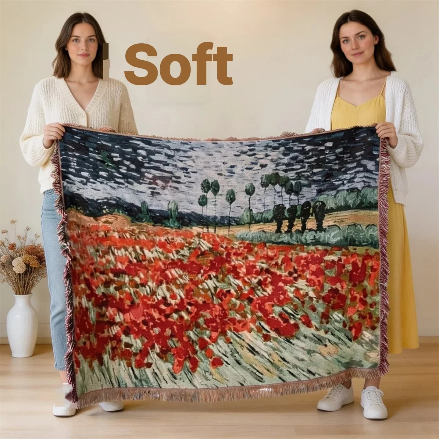 Coperta in stile Van Gogh per divano e decorazione da parete