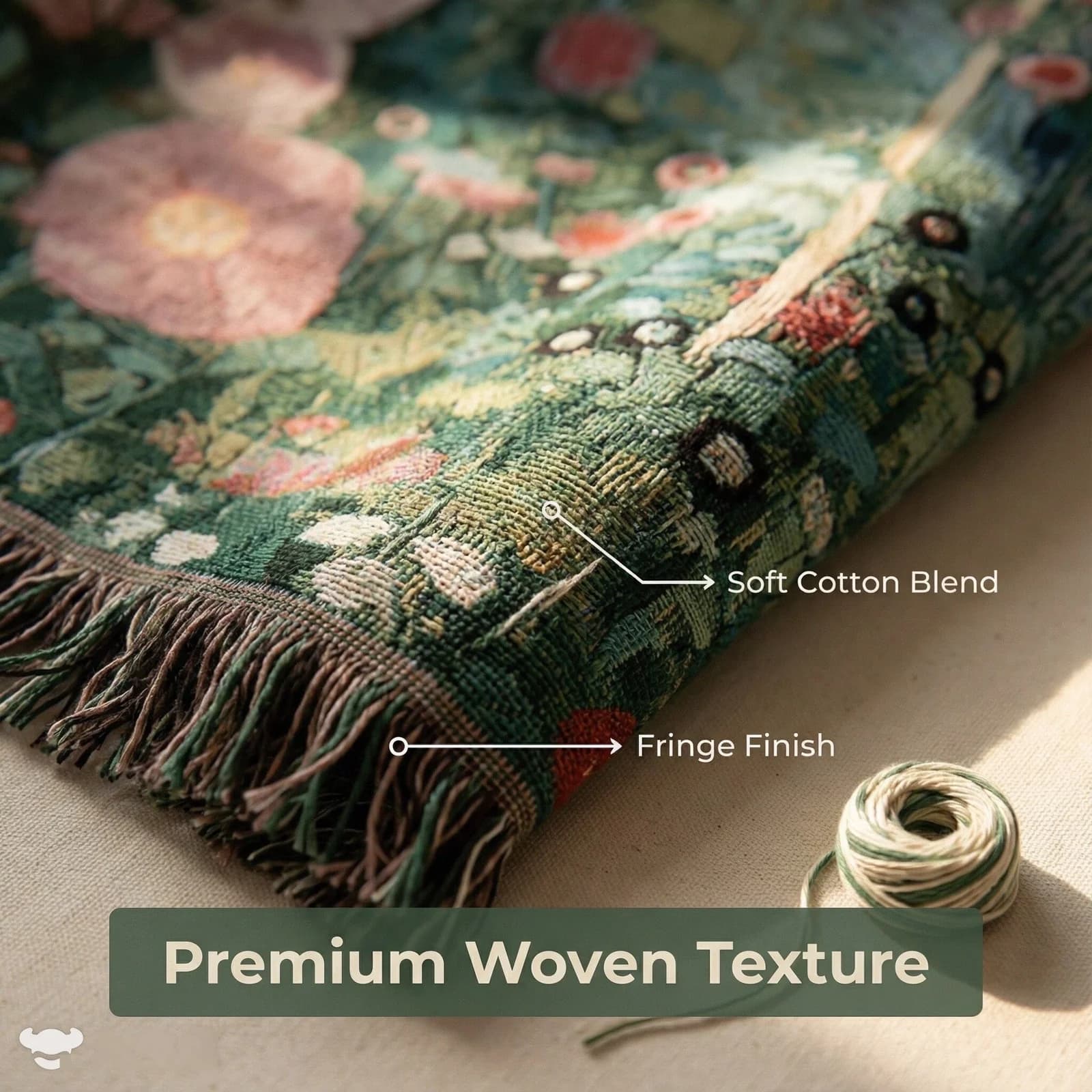 Coperta Arazzo Klimt Giardino Segreto per Divano e Decorazione Parete