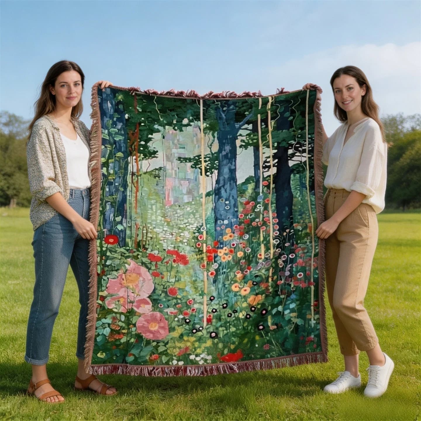 Plaid in Poliestere e Cotone per Divano, Arazzo 130x160cm