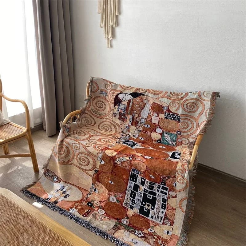 Plaid Vintage in Misto Cotone Copridivano e Arazzo