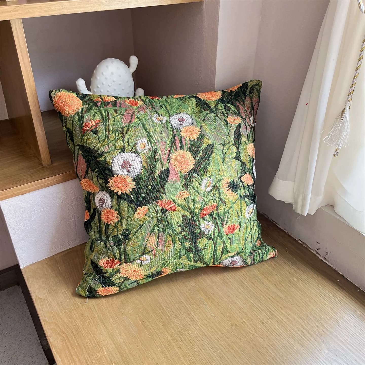 Federa Cuscino Jacquard Stile Country Americano per Divano